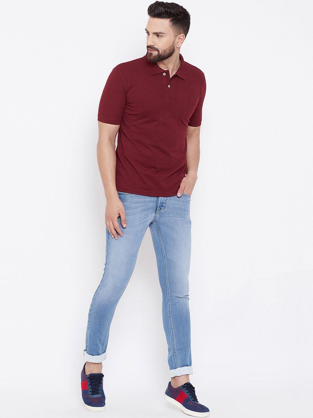 Cotton Blend Solid Half Sleeves Polo T-Shirt